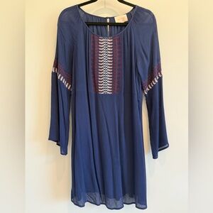 Skies Are Blue Embroidered Dress